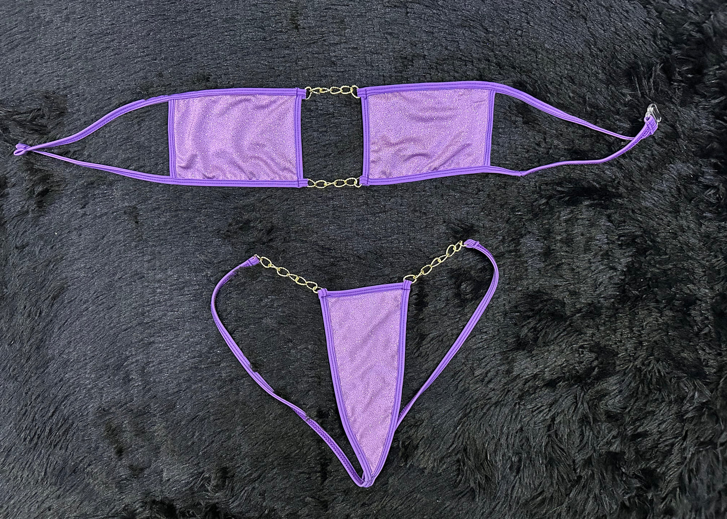 Purple Glitter 2 pcs set