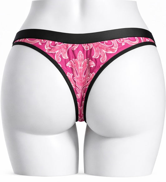 Pink floral thong