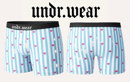 “Stripped hearts” Matching underwear