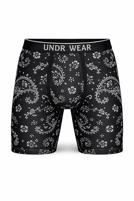Black paisley boxer