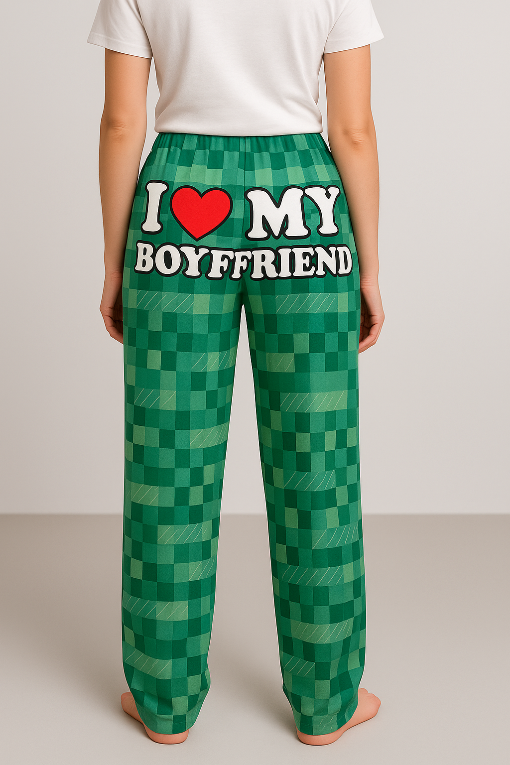 I love my plaid green Matching Pajamas