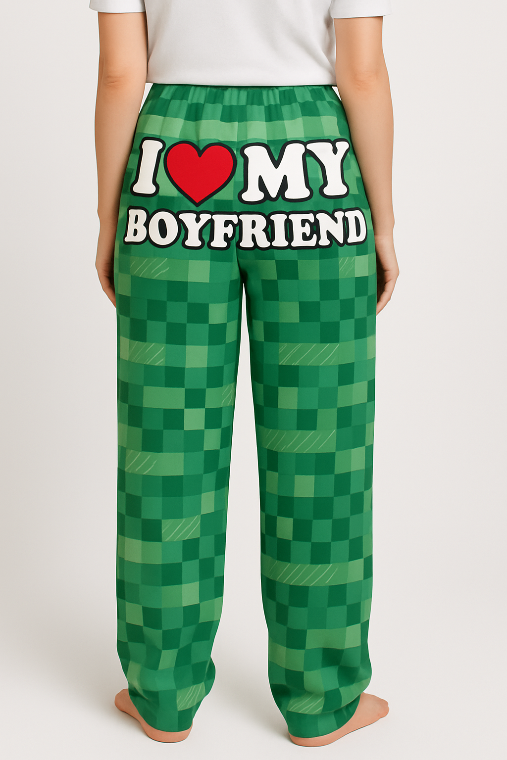 I love my plaid green Matching Pajamas