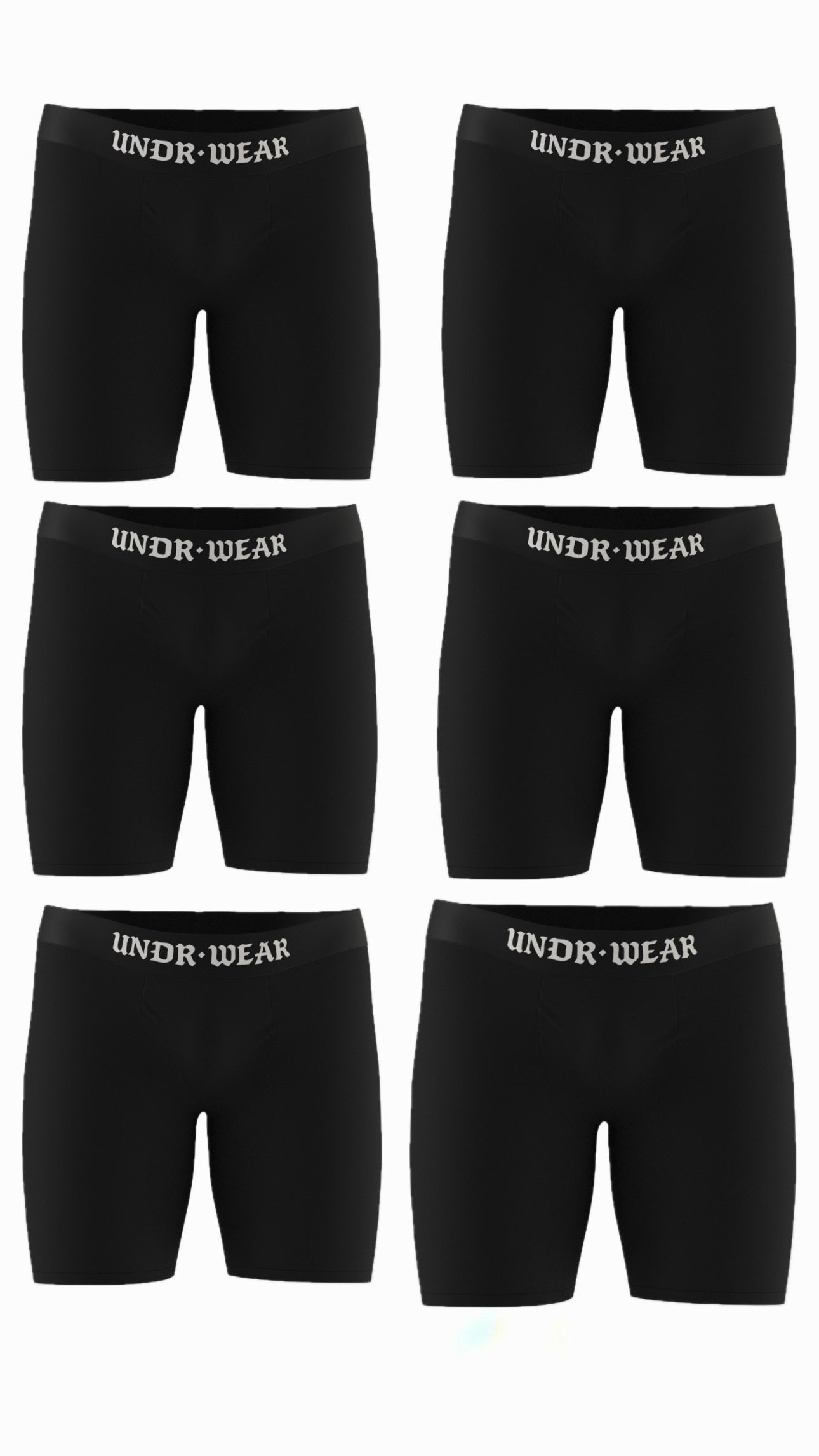 6 pack mens boxer black
