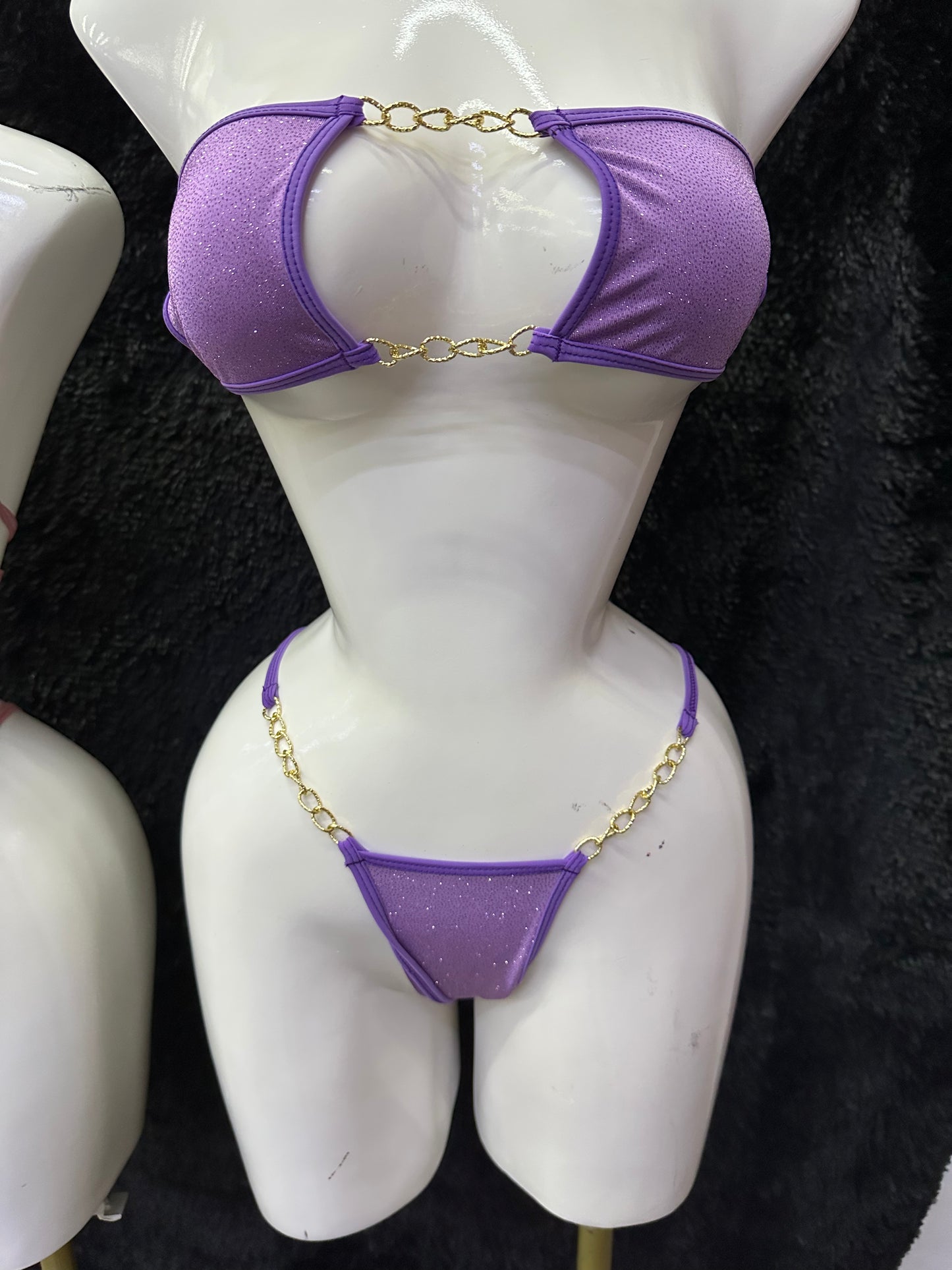 Purple Glitter 2 pcs set