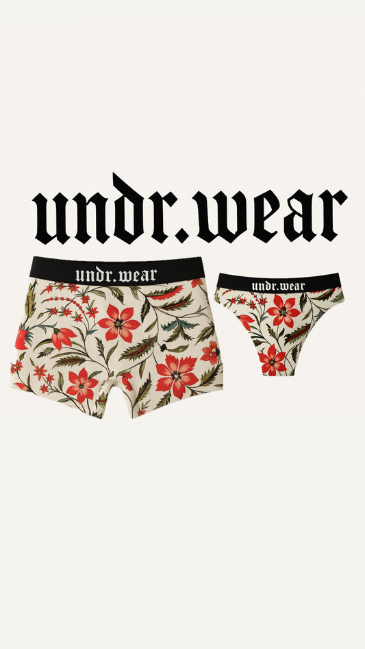“Colorful flowers” Matching underwear
